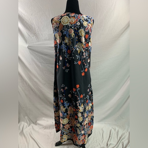 Floral Print Tank Dress With Pockets - Picture 9 of 9